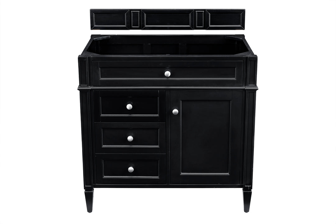 Brittany 36" Single Vanity Cabinet, Black Onyx
