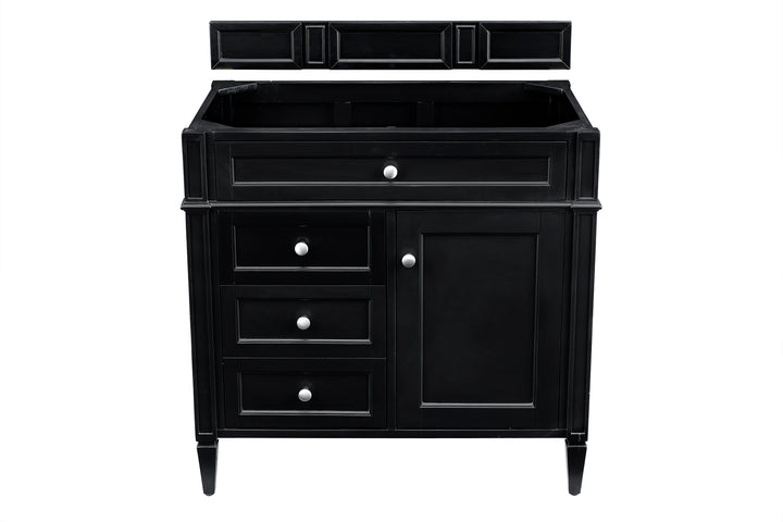 Brittany 36" Single Vanity Cabinet, Black Onyx