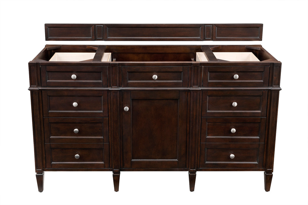 Brittany 60" Single Vanity Cabinet, Burnished Mahogany
