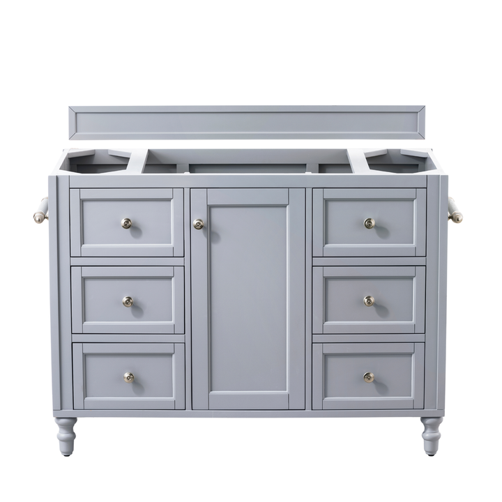 Copper Cove Encore 48" Single Vanity Cabinet, Silver Gray
