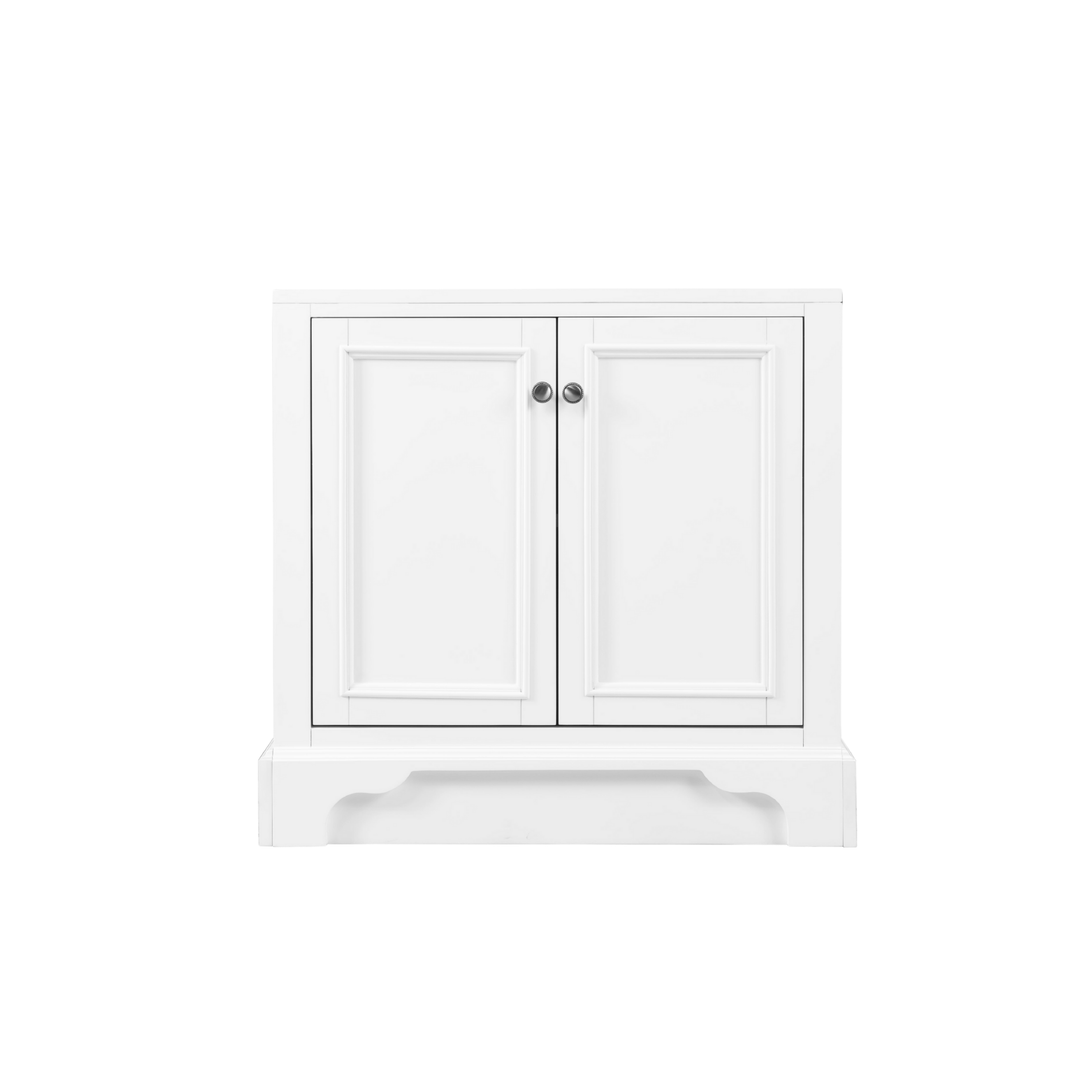De Soto 30" Hutch Base for Double Tower Hutch, Bright White