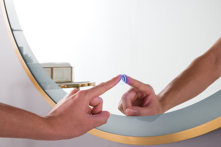 Radiance 36" Mirror, Brushed Gold