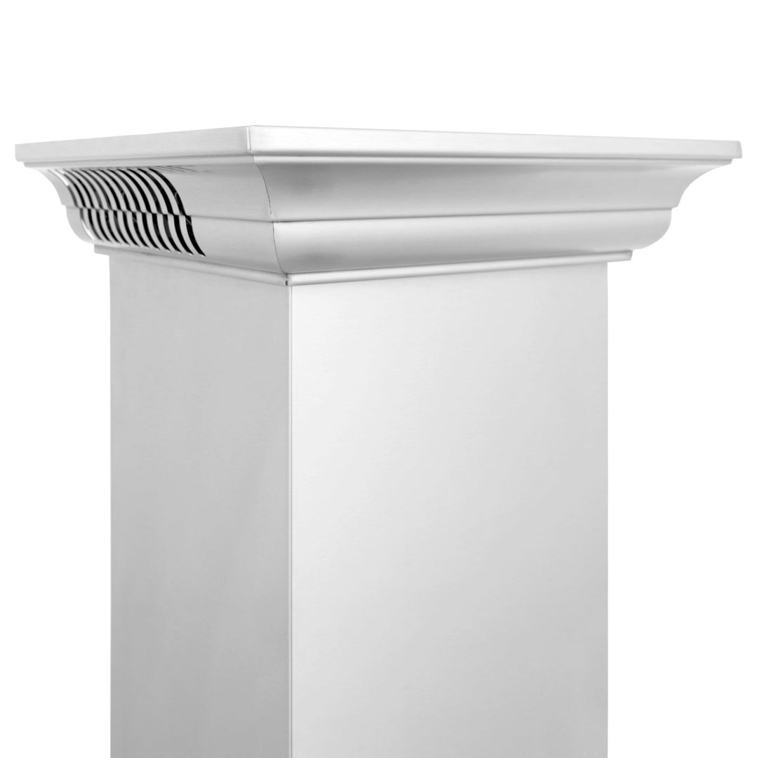 24" ZLINE CrownSoundâ„¢Ducted Vent Wall Mount Range Hood in Stainless Steel with Built-in Bluetooth Speakers (KBCRN-BT-24)
