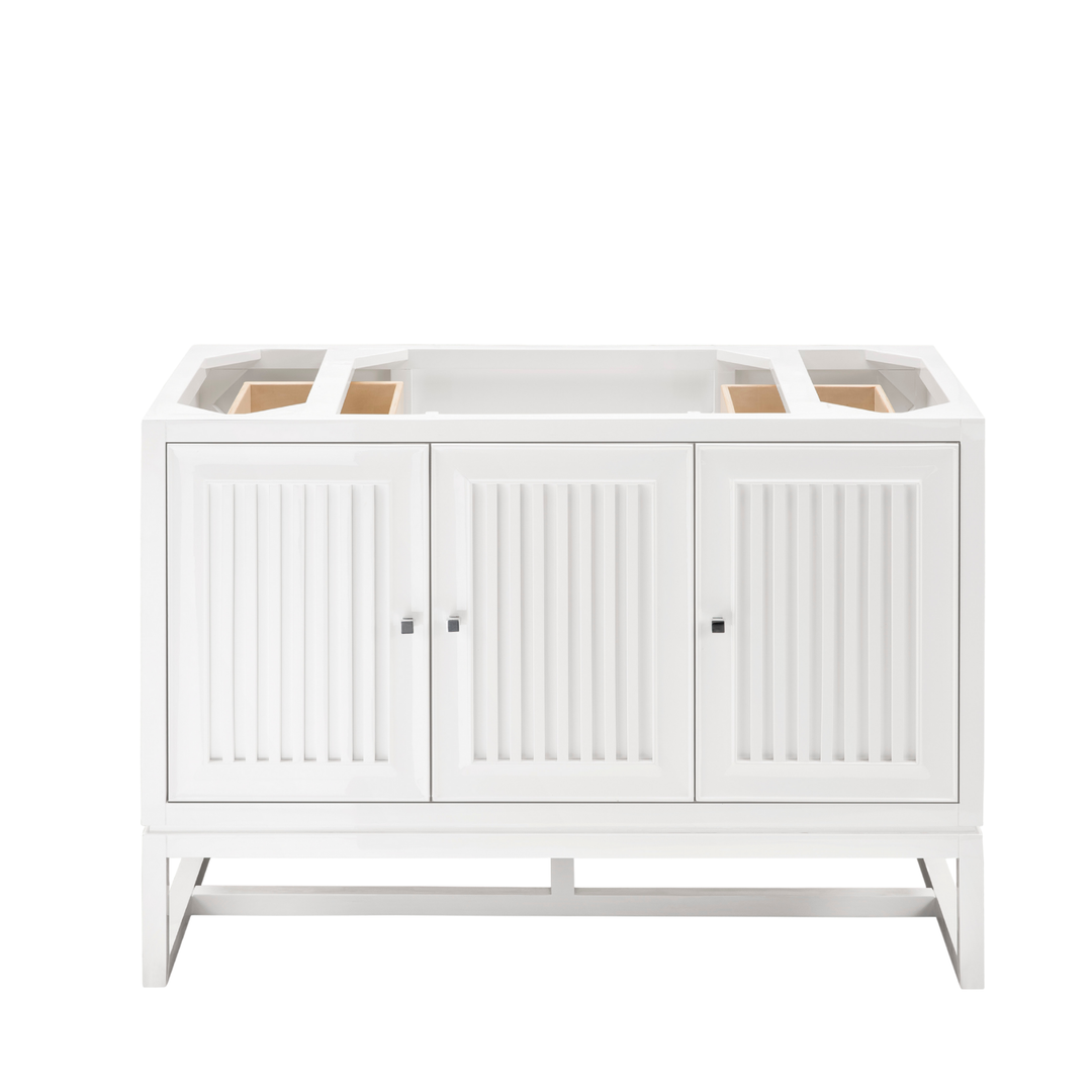 Athens 48" Single Vanity Cabinet, Glossy White