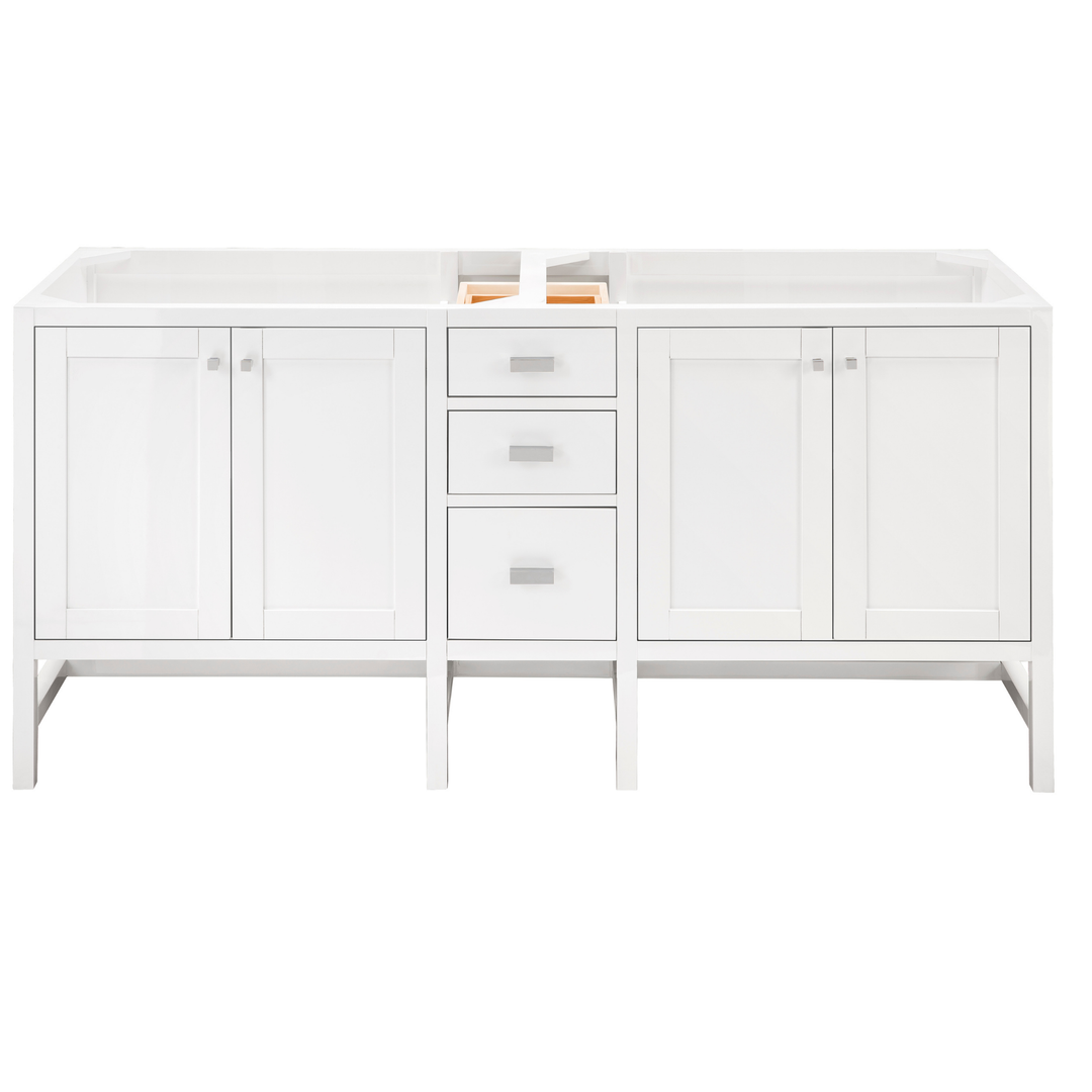 Addison 72" Double Vanity Cabinet, Glossy White