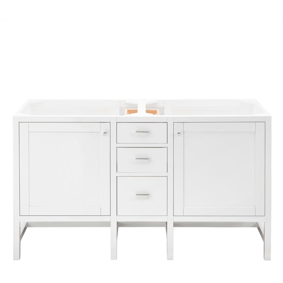 Addison 60" Double Vanity Cabinet, Glossy White