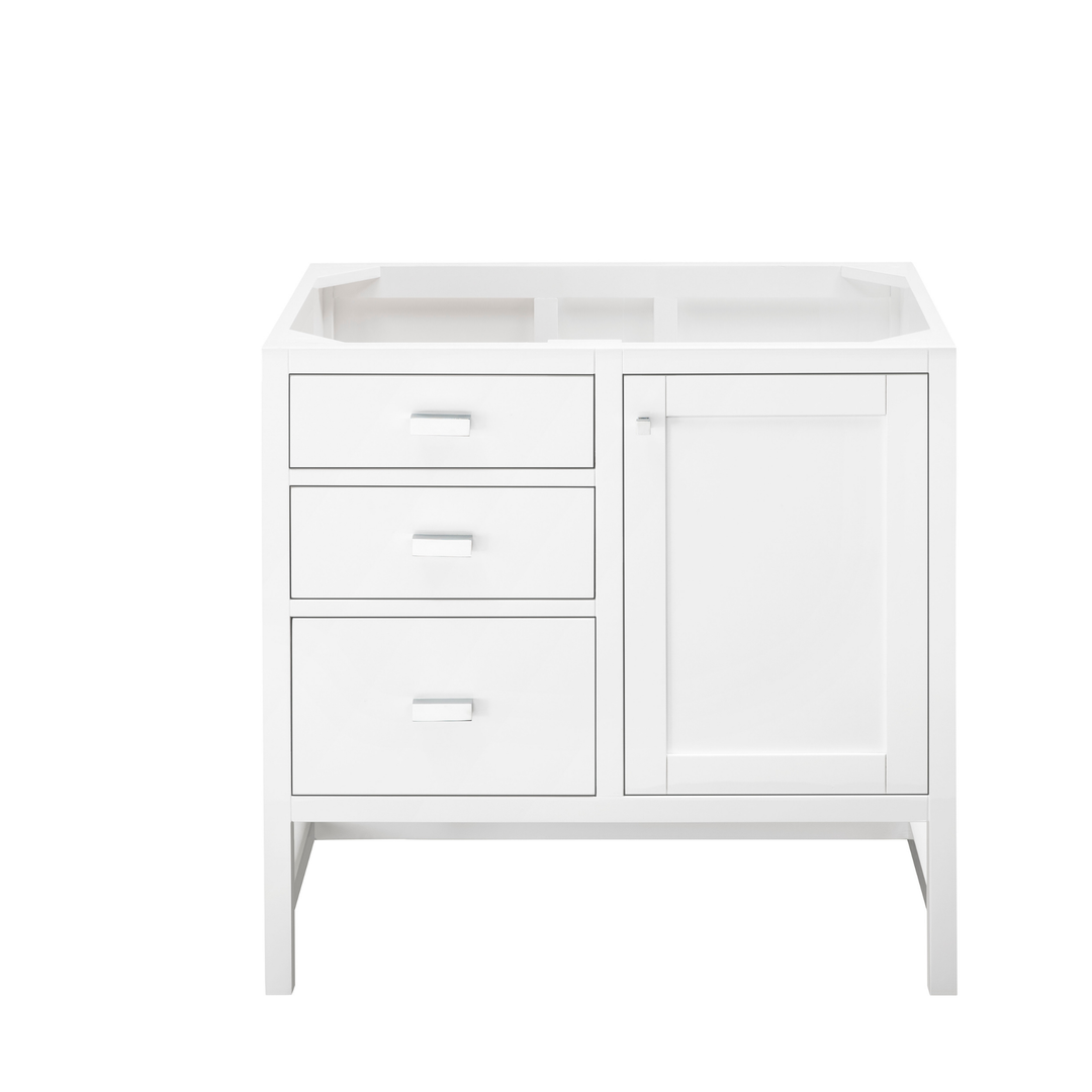 Addison 36" Single Vanity Cabinet, Glossy White