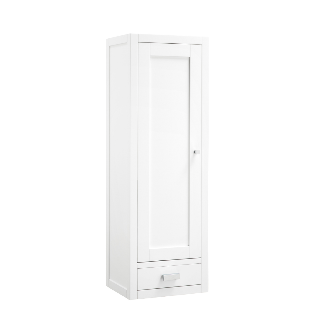 Addison 12" D Petite Tower Hutch - Left, Glossy White