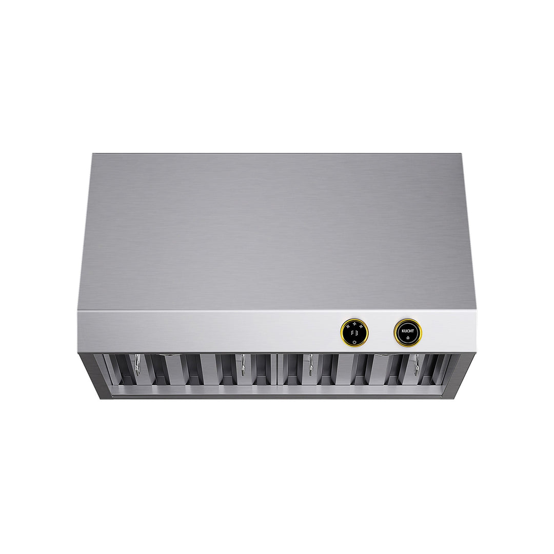 30 in. 900 CFM Ducted Under Cabinet Range Hood in Stainless Steel with Gold Accents and Digital Controls