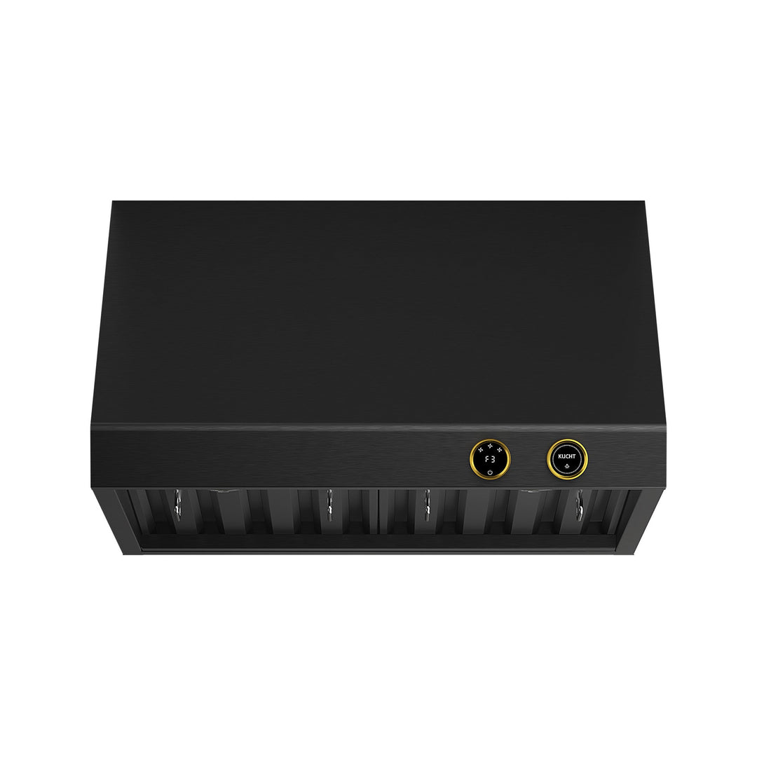 30 in. 900 CFM Ducted Under Cabinet Range Hood in Titanium Stainless Steel with Gold Accents and Digital Controls