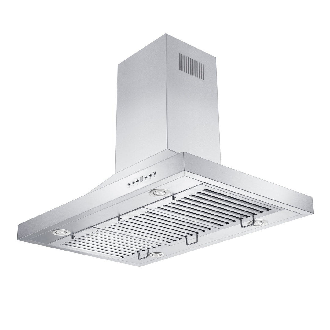 30 in. Ducted Island Mount Range Hood with Dual Remote Blower in Stainless Steel (GL2i-RD-30)