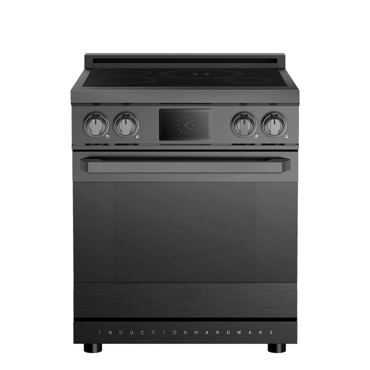 30″ Professional Induction Range – Black Stainless