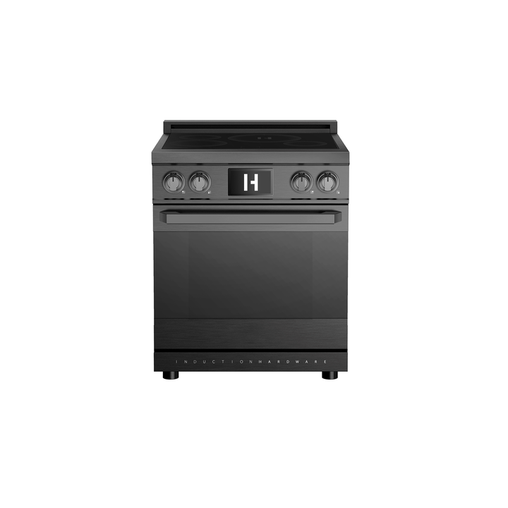 30″ Professional Induction Range – Black Stainless
