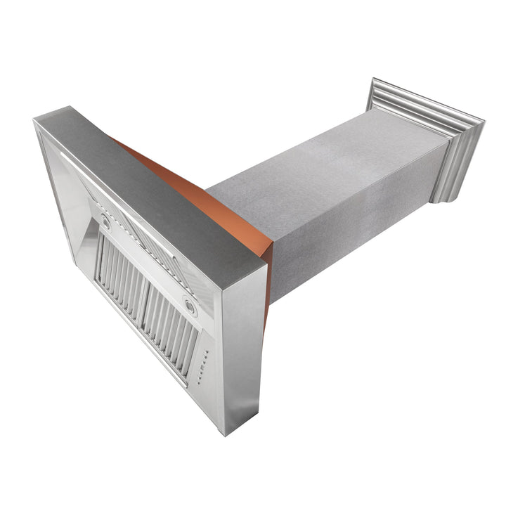 36" Ducted Fingerprint Resistant Stainless Steel Range Hood with Copper Shell (8654C-36)