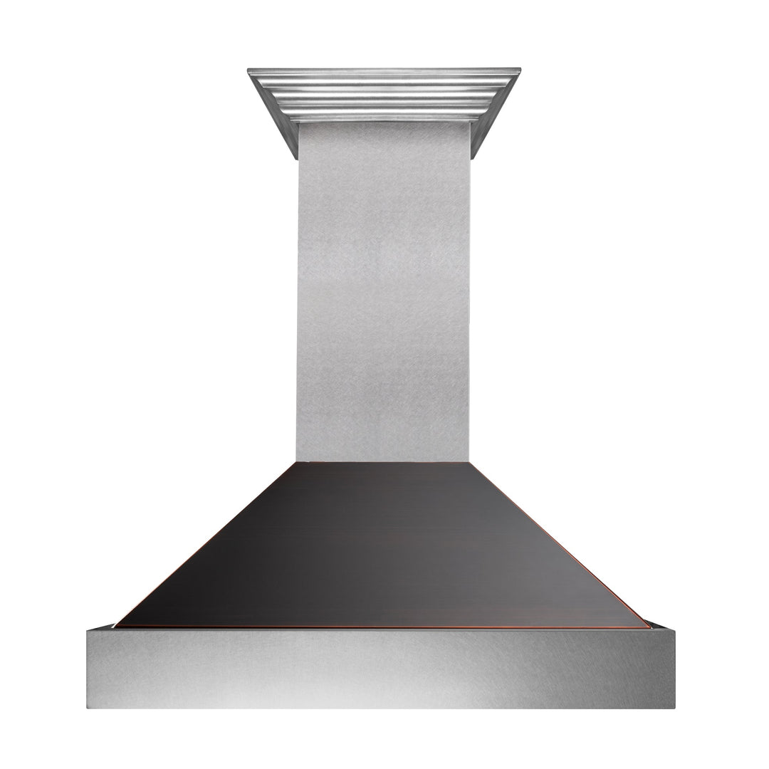 36" Ducted Fingerprint Resistant Stainless Steel Range Hood with Oil Rubbed Bronze Shell (8654ORB-36)