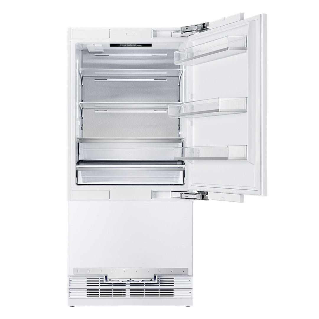 36 in. Width 19.8 cu ft. Built-In Bottom Freezer Refrigerator in Custom Panel Ready, Counter Depth