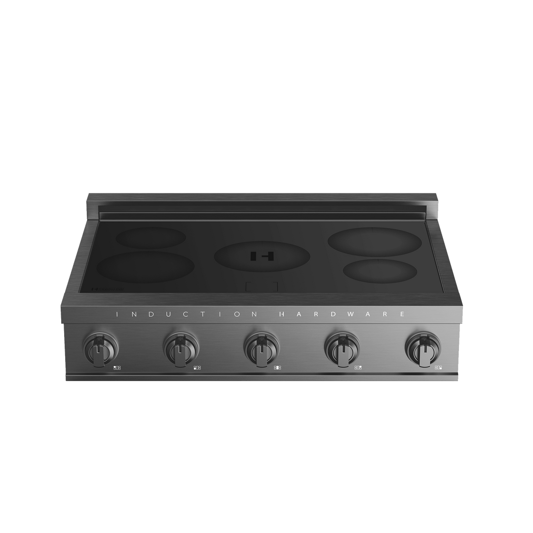 36″ Induction Cooktop – Black Steel