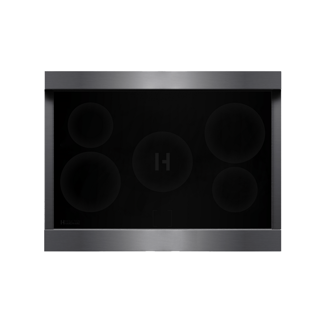 36″ Professional Induction Range – Black Stainless