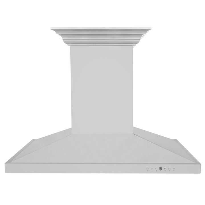 36" ZLINE CrownSoundâ„¢Ducted Vent Island Mount Range Hood in Stainless Steel with Built-in Bluetooth Speakers (GL2iCRN-BT-36)