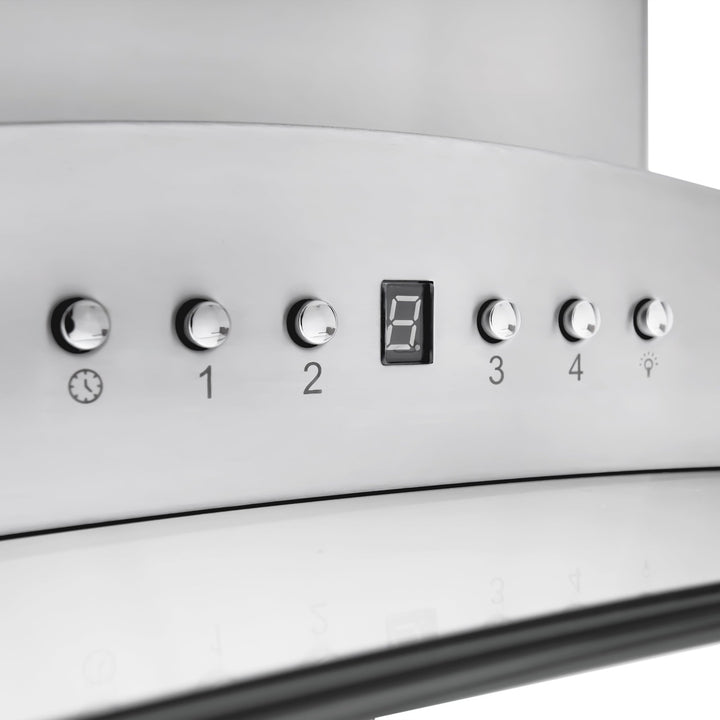 36" ZLINE CrownSoundâ„¢Ducted Vent Island Mount Range Hood in Stainless Steel with Built-in Bluetooth Speakers (GL9iCRN-BT-36)