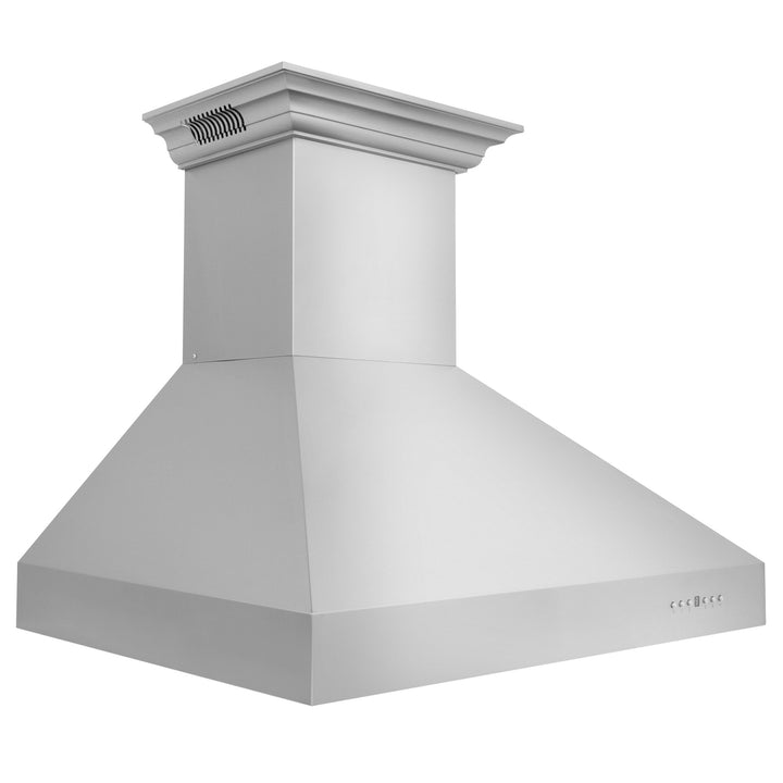 36" ZLINE CrownSoundâ„¢Ducted Vent Wall Mount Range Hood in Stainless Steel with Built-in Bluetooth Speakers (697CRN-BT-36)
