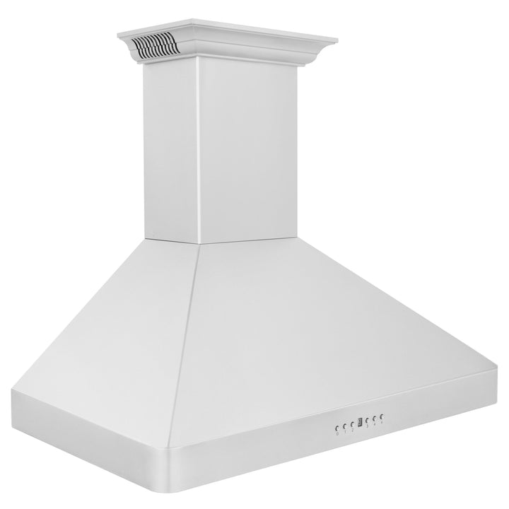 36" ZLINE CrownSoundâ„¢Ducted Vent Wall Mount Range Hood in Stainless Steel with Built-in Bluetooth Speakers (KF2CRN-BT-36)