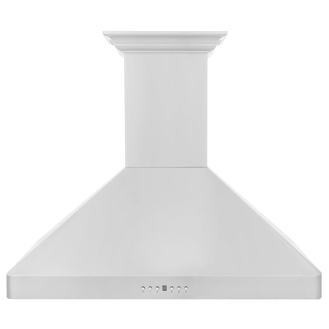 36" ZLINE CrownSoundâ„¢Ducted Vent Wall Mount Range Hood in Stainless Steel with Built-in Bluetooth Speakers (KF2CRN-BT-36)
