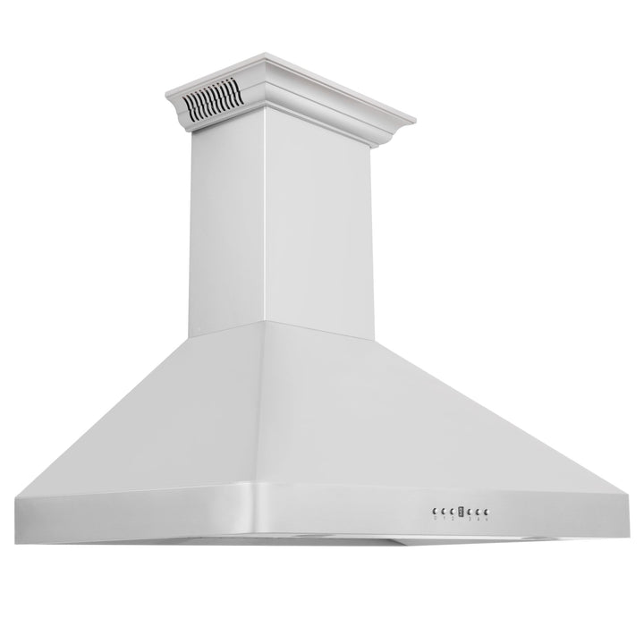 36" ZLINE CrownSoundâ„¢Ducted Vent Wall Mount Range Hood in Stainless Steel with Built-in Bluetooth Speakers (KF2CRN-BT-36)