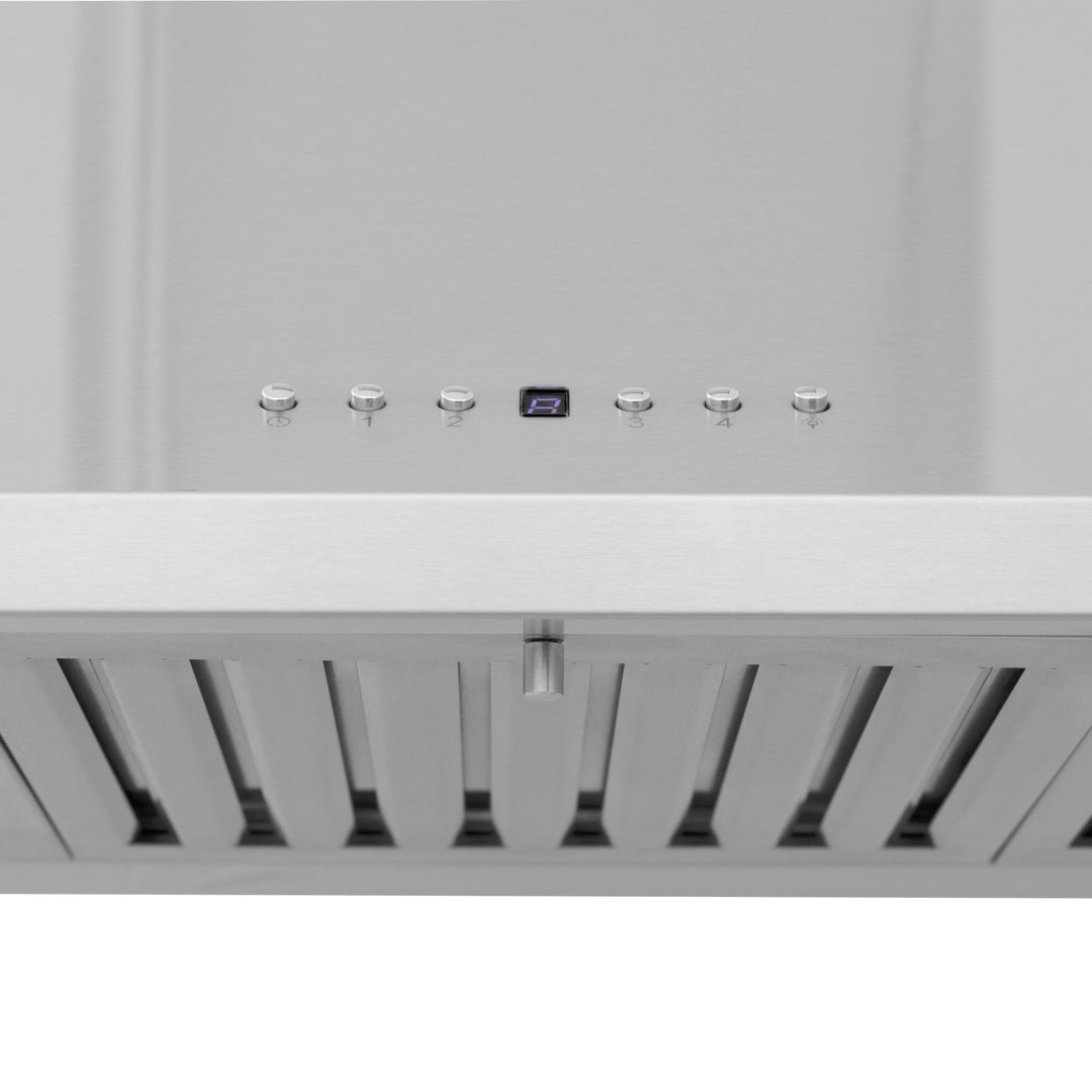 36" ZLINE CrownSoundâ„¢Ducted Vent Wall Mount Range Hood in Stainless Steel with Built-in Bluetooth Speakers (KL2CRN-BT-36)