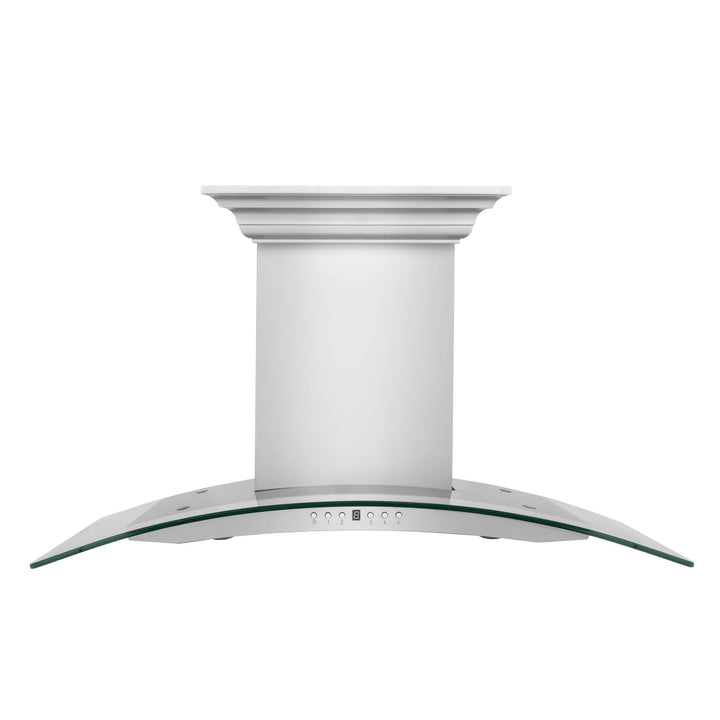 36" ZLINE CrownSoundâ„¢Ducted Vent Wall Mount Range Hood in Stainless Steel with Built-in Bluetooth Speakers (KN4CRN-BT-36)
