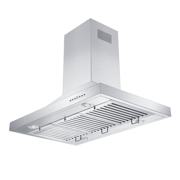 42 in. Ducted Island Mount Range Hood with Dual Remote Blower in Stainless Steel (GL2i-RD-42)
