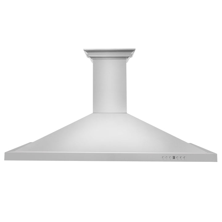 42" ZLINE CrownSoundâ„¢Ducted Vent Wall Mount Range Hood in Stainless Steel with Built-in Bluetooth Speakers (KBCRN-BT-42)