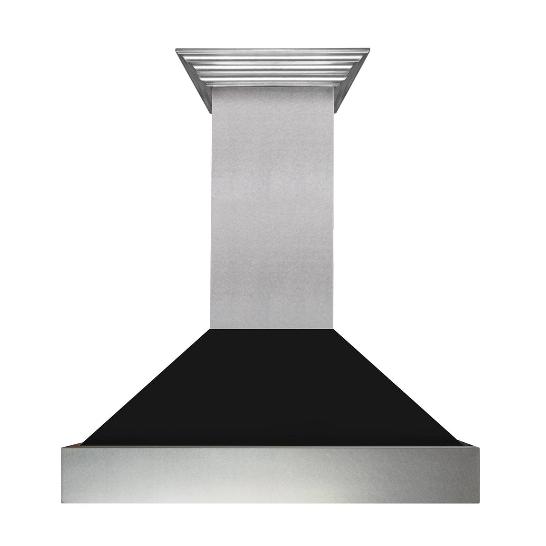 48" Ducted Fingerprint Resistant Stainless Steel Range Hood with Black Matte Shell (8654BLM-48)