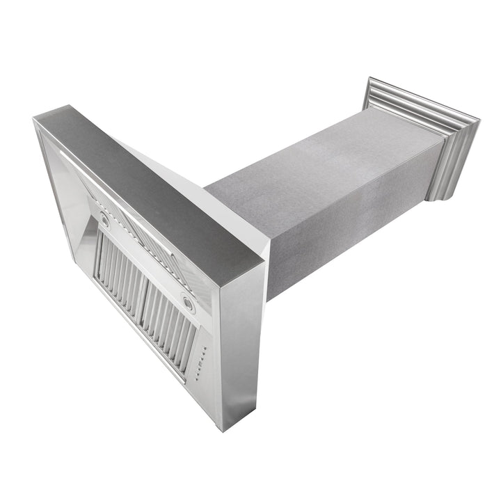 48" Ducted Fingerprint Resistant Stainless Steel Range Hood with White Matte Shell (8654WM-48)