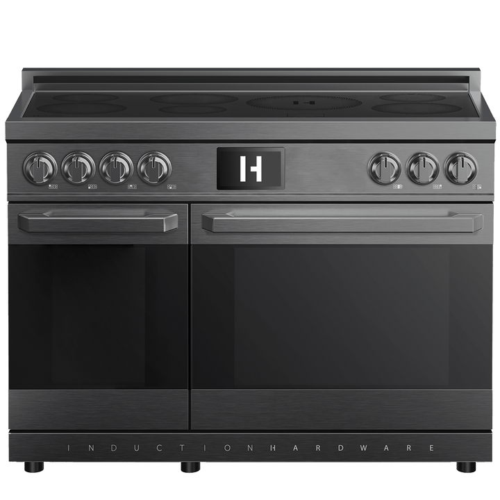 48″ Professional Induction Range – Black Stainless