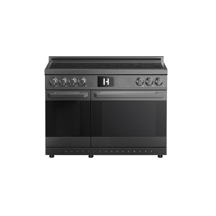 48″ Professional Induction Range – Black Stainless