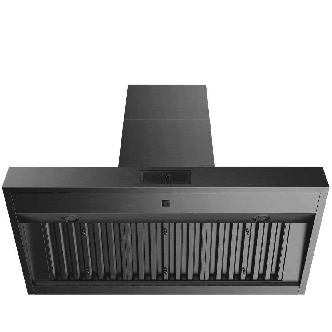 48″ Professional Range Hood – Black Stainless