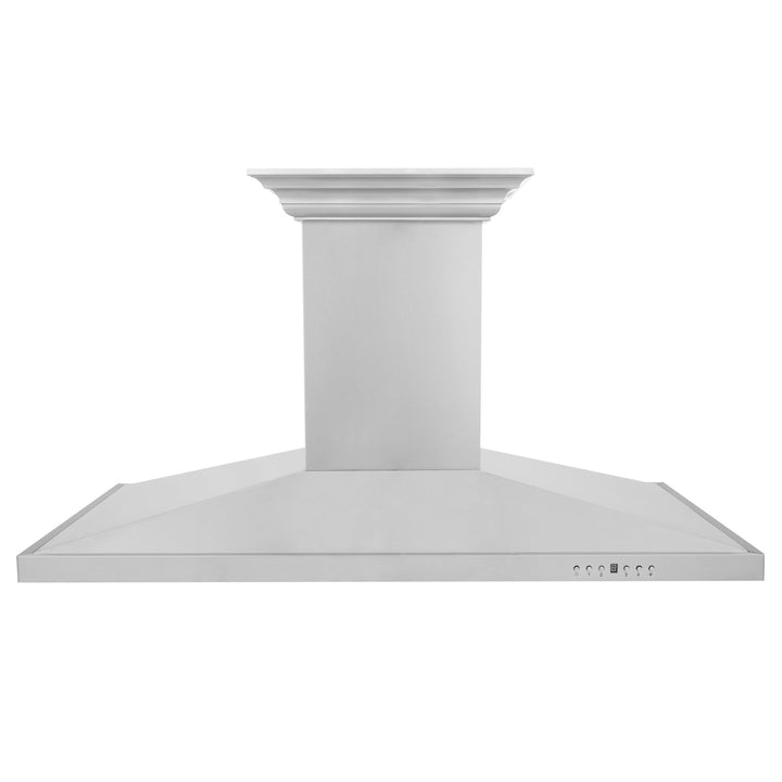 48" ZLINE CrownSoundâ„¢Ducted Vent Island Mount Range Hood in Stainless Steel with Built-in Bluetooth Speakers (GL2iCRN-BT-48)