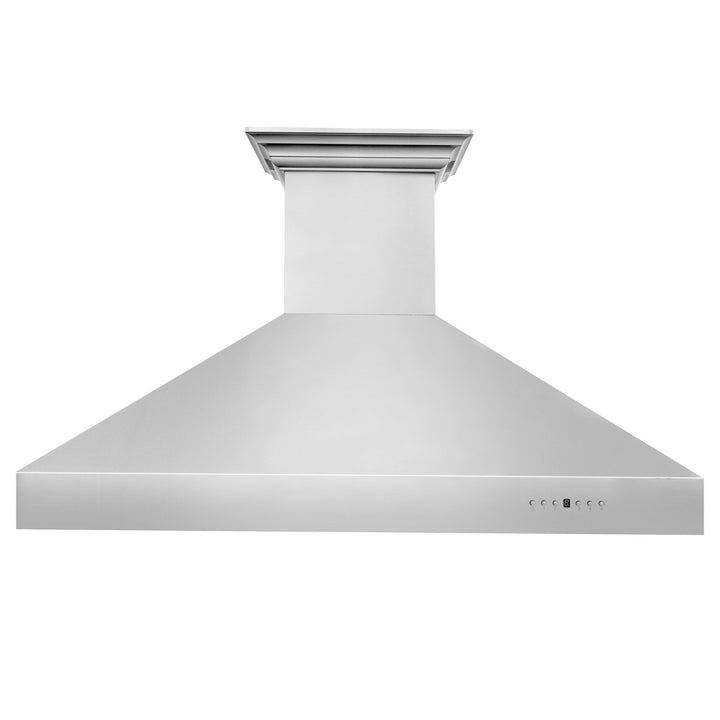 48" ZLINE CrownSoundâ„¢Ducted Vent Professional Wall Mount Range Hood in Stainless Steel with Built-in Bluetooth Speakers (697CRN-BT-48)