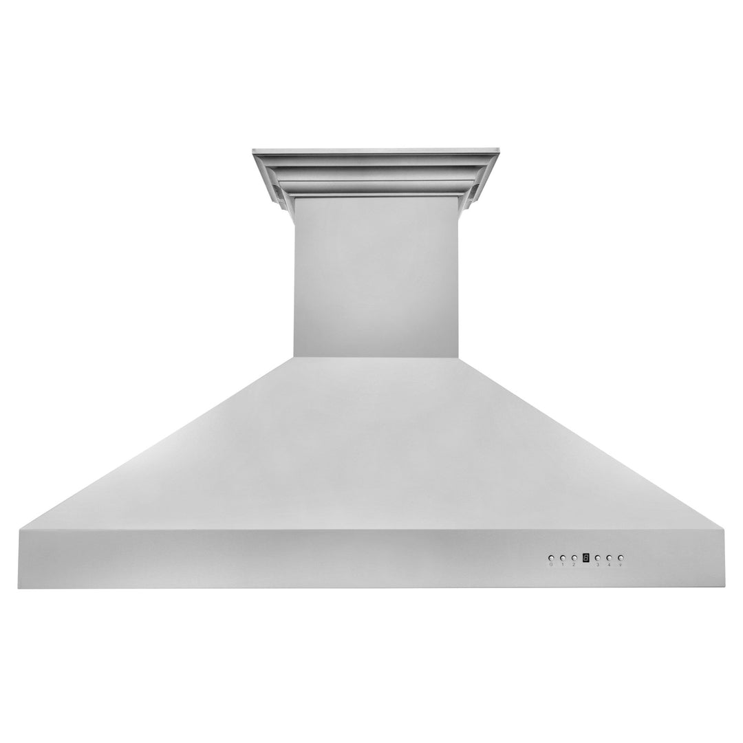 48" ZLINE CrownSoundâ„¢Ducted Vent Wall Mount Range Hood in Stainless Steel with Built-in Bluetooth Speakers (667CRN-BT-48)