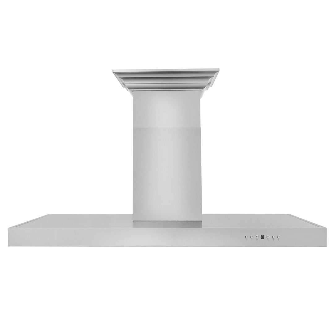 48" ZLINE CrownSoundâ„¢Ducted Vent Wall Mount Range Hood in Stainless Steel with Built-in Bluetooth Speakers (KECRN-BT-48)