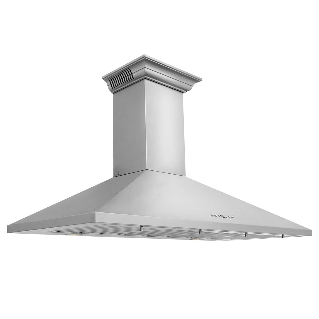 48" ZLINE CrownSoundâ„¢Ducted Vent Wall Mount Range Hood in Stainless Steel with Built-in Bluetooth Speakers (KL2CRN-BT-48)