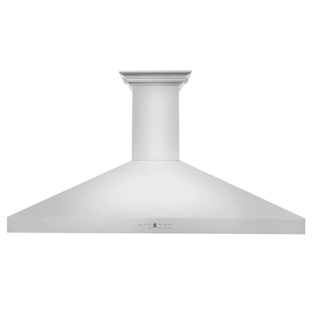 48" ZLINE CrownSoundâ„¢Ducted Vent Wall Mount Range Hood in Stainless Steel with Built-in Bluetooth Speakers (KL3CRN-BT-48)