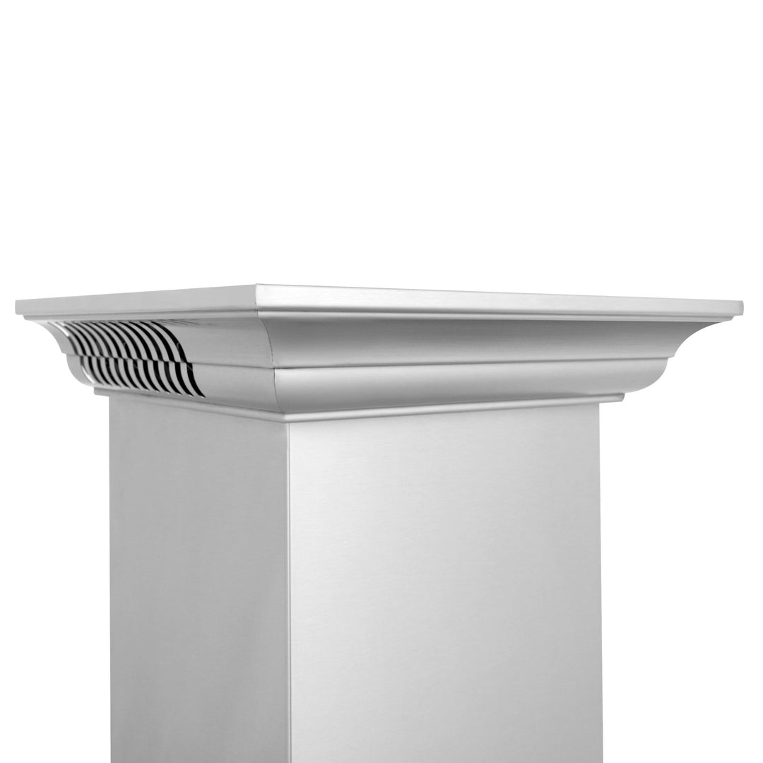 48" ZLINE CrownSoundâ„¢Ducted Vent Wall Mount Range Hood in Stainless Steel with Built-in Bluetooth Speakers (KL3CRN-BT-48)