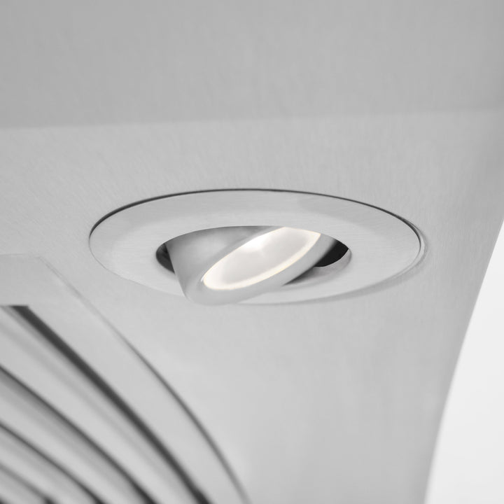48" ZLINE CrownSoundâ„¢Ducted Vent Wall Mount Range Hood in Stainless Steel with Built-in Bluetooth Speakers (KN4CRN-BT-48)