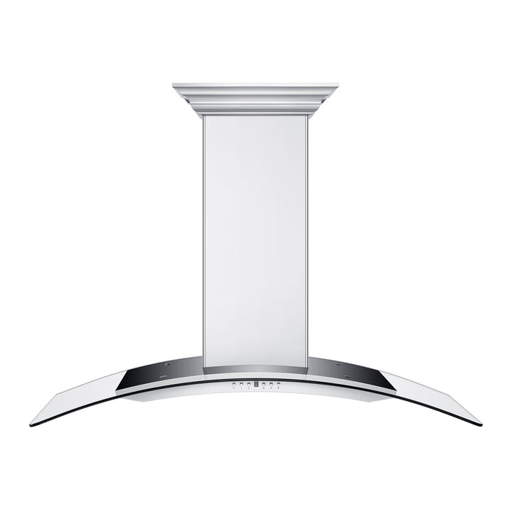 48" ZLINE CrownSoundâ„¢Ducted Vent Wall Mount Range Hood in Stainless Steel with Built-in Bluetooth Speakers (KN4CRN-BT-48)