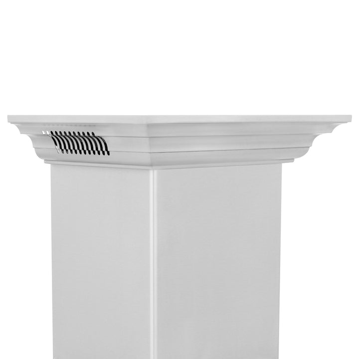 48" ZLINE CrownSoundâ„¢Ducted Vent Wall Mount Range Hood in Stainless Steel with Built-in Bluetooth Speakers (KN4CRN-BT-48)