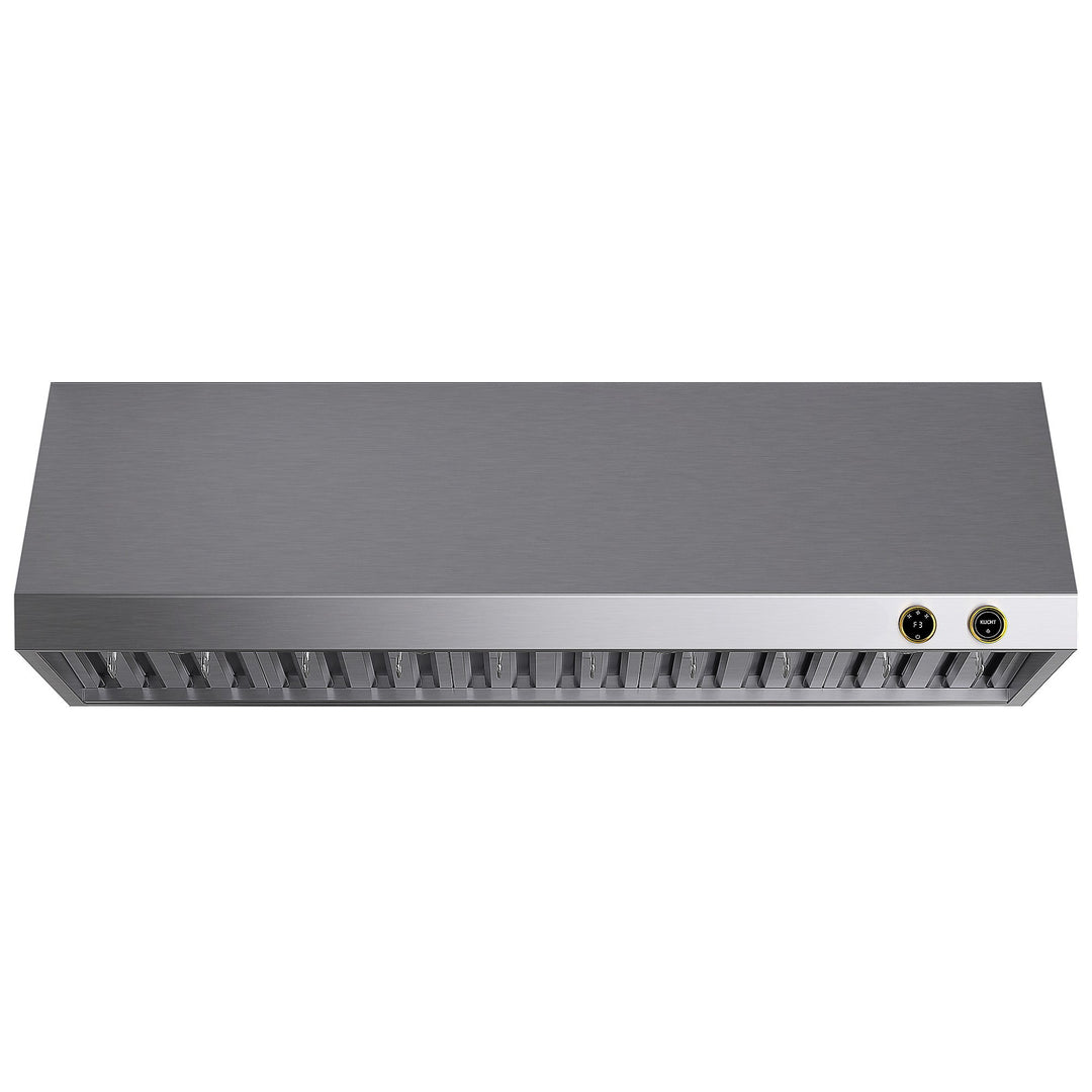 60 in. 900 CFM  Ducted Under Cabinet Range Hood in Stainless Steel with Gold Accents and Digital Controls