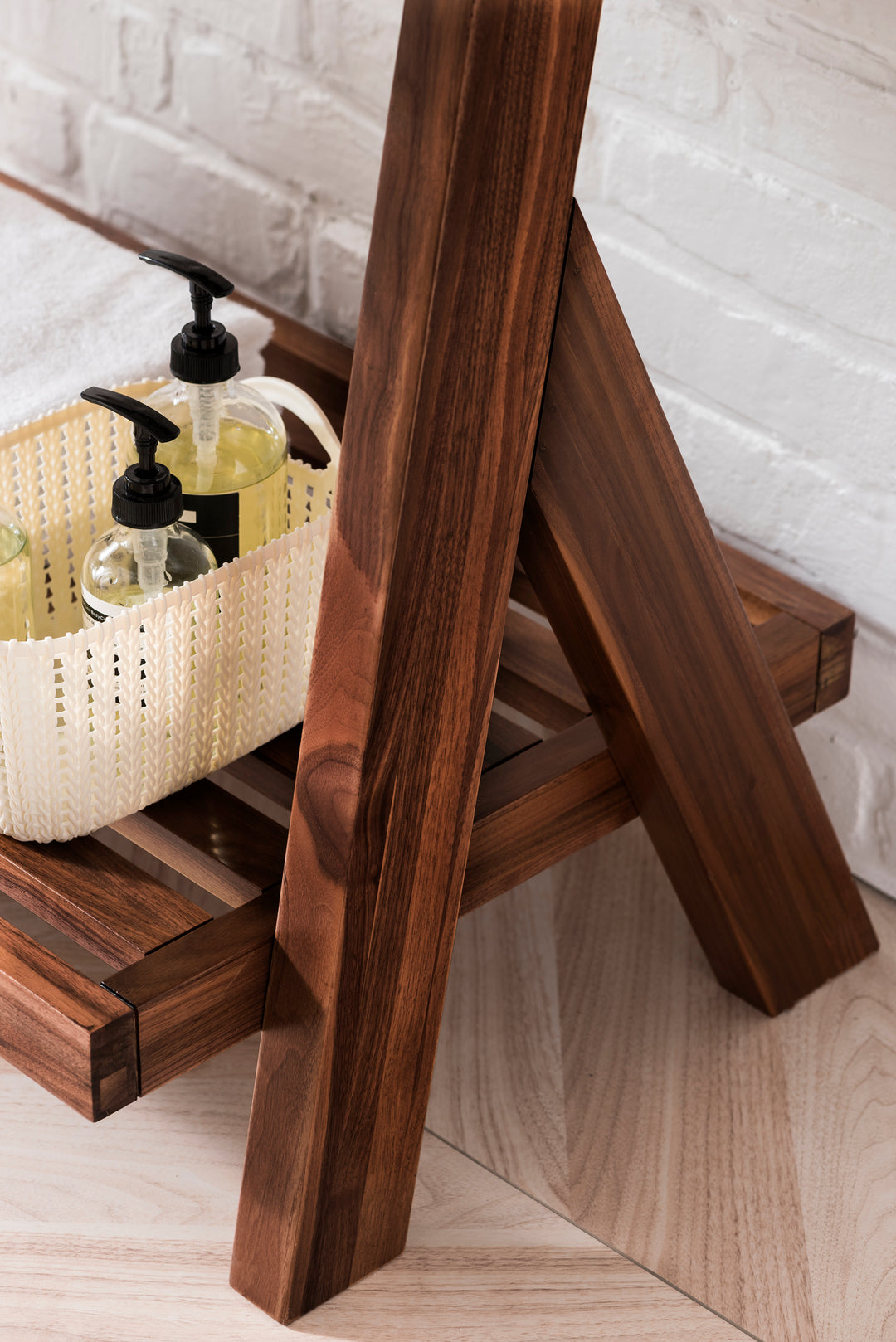 Lakeside 30" Single Vanity, Mid-Century Walnut w/ Arctic Fall Solid Surface Top