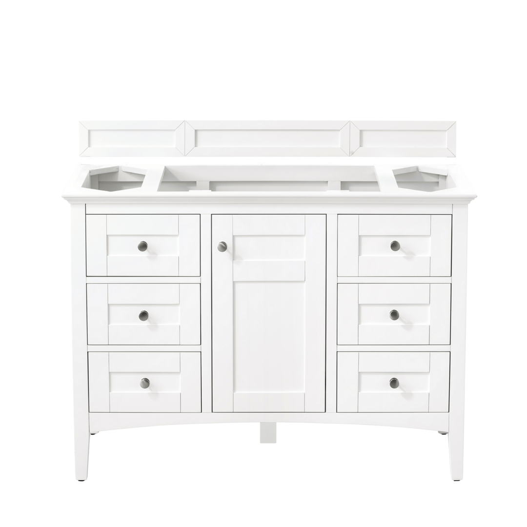Palisades 48" Single Vanity Cabinet, Bright  White